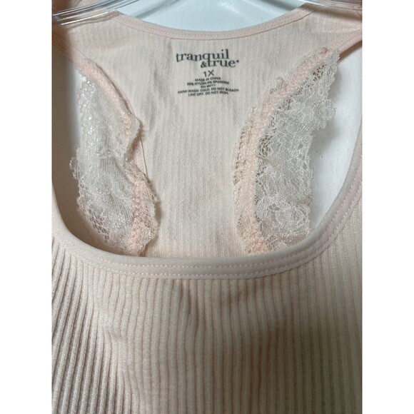 Tranquil & True Bra Bralette Size 1X Pink Natural Stretch Youth Teens Lace - Picture 10 of 11